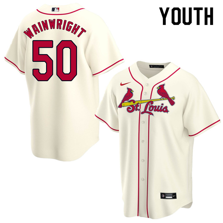 Nike Youth #50 Adam Wainwright St.Louis Cardinals Baseball Jerseys Sale-Cream